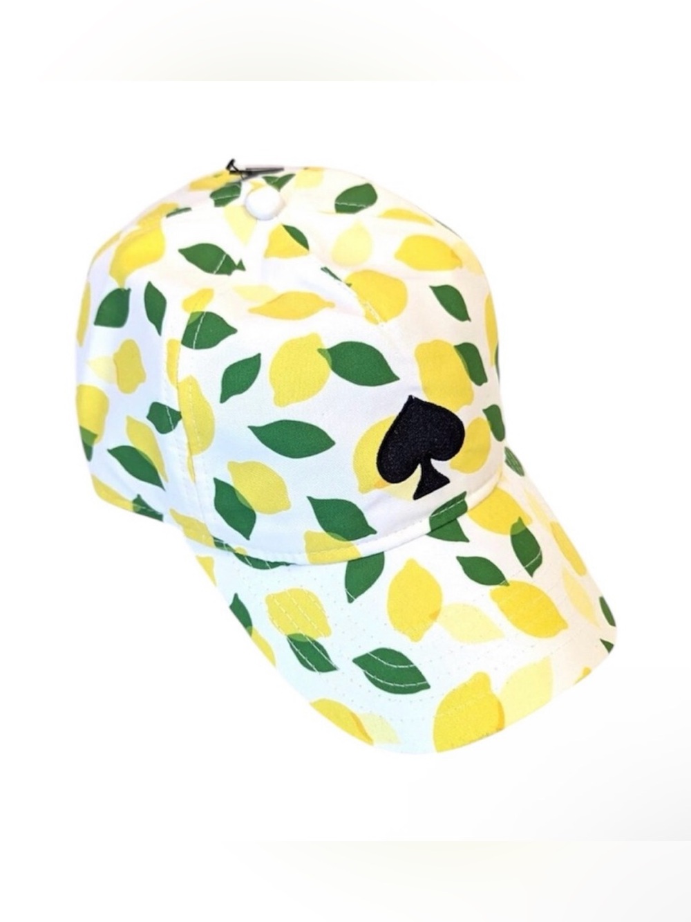 Kate Spade - New York - Lemon Toss - Print Baseball Cap with Black Spade.